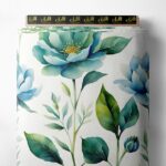 Petal flower style with blue,green colors