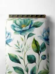 Petal flower style with blue,green colors