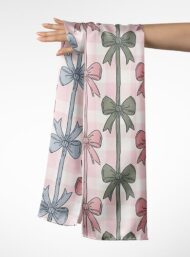 Bow others style with pink,green colors - Image 3