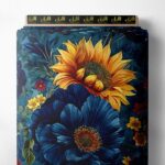 Petal flower style with blue,yellow colors