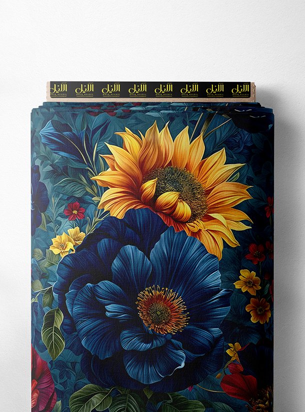 LAI01-3580_1.jpg Petal flower style with blue,yellow colors - Image 1