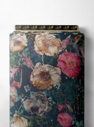 Bloom flower style with pink,green colors