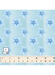 Bloom flower style with blue,white colors - Image 5