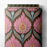 Petal flower style with pink,brown colors