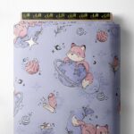 Fox animal style with pink,blue colors