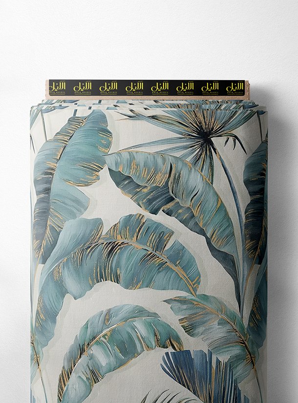 LAI01-3590_1.jpg Leaf nature style with green,blue colors - Image 1