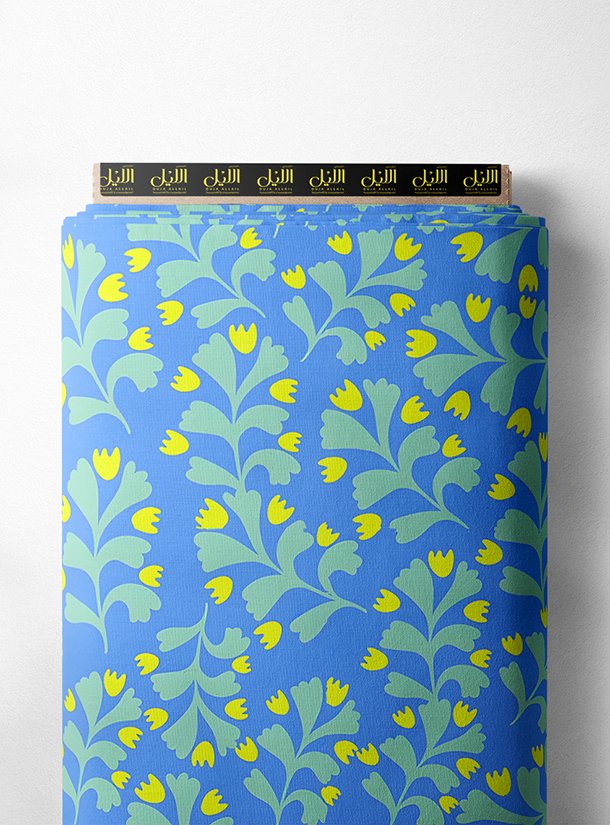 LAI01-3591_1.jpg Leaf flower style with blue,yellow colors - Image 1