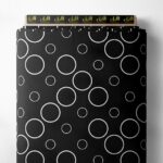 Circle geometric style with black, white colors