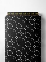 Circle geometric style with black, white colors