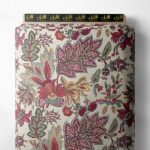 Leaf flower style with red,green colors