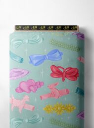 Poodle mixed style with pink,blue colors