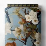 Bird nature style with blue,white colors