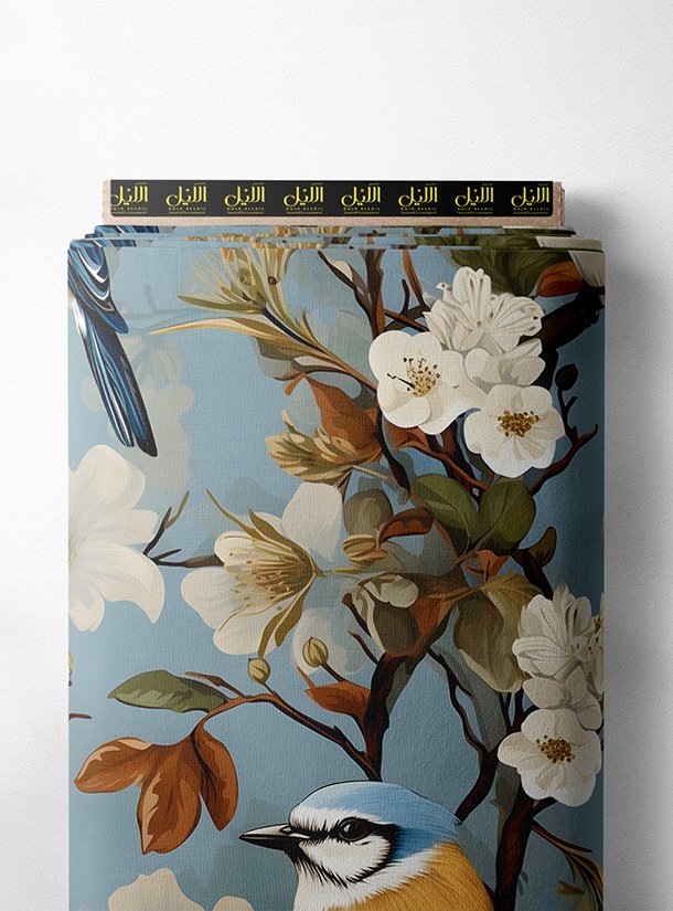 LAI01-3602_1.jpg Bird nature style with blue,white colors - Image 1