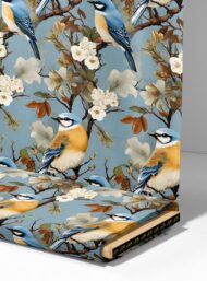 Bird nature style with blue,white colors - Image 4