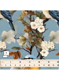 Bird nature style with blue,white colors - Image 5