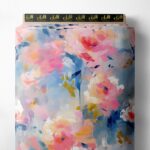 Bloom flower style with pink,blue colors