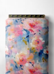 Bloom flower style with pink,blue colors