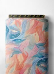 Leaf flower style with blue,pink colors