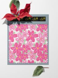 Bloom flower style with pink,green colors - Image 6