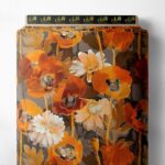 Petal flower style with orange,white colors