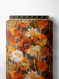 Petal flower style with orange,white colors