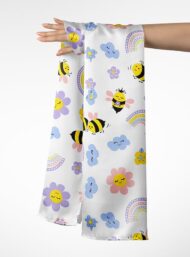 Bee flower style with yellow,blue colors - Image 3