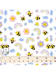 Bee flower style with yellow,blue colors - Image 5