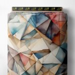Triangle geometric style with brown,blue colors