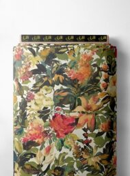 Leaf flower style with green,red colors