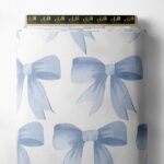 Bow others style with blue, white colors