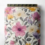 Petal flower style with pink,yellow colors