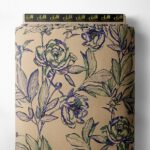 Leaf flower style with green, pink colors