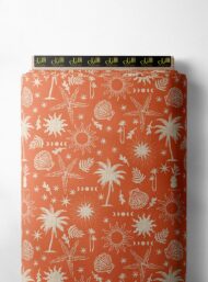 Palm nature style with orange, white colors