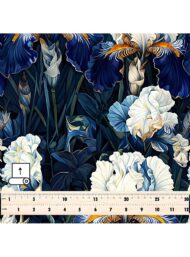 Iris flower style with blue,white colors - Image 5