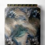 Petal flower style with blue,white colors