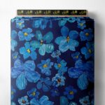 Bloom flower style with blue,green colors