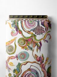 Snail flower style with green,pink colors