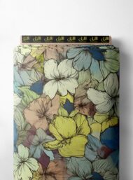 Petal flower style with blue,yellow colors