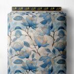 Petal flower style with blue,white colors