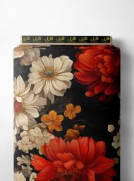 Petal flower style with red,white colors