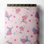 Bunny animal style with pink,blue colors