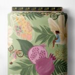 Bicycle flower style with green,pink colors