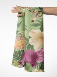 Bicycle flower style with green,pink colors - Image 3