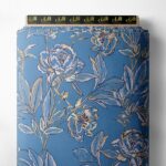 Bloom flower style with blue,green colors