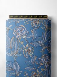 Bloom flower style with blue,green colors