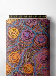 Circle abstract style with purple,yellow colors