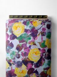 Rose flower style with yellow,green colors