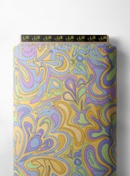 Curve abstract style with yellow,purple colors
