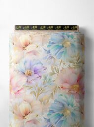 Petal flower style with pink,blue colors