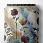 Petal flower style with blue,red colors